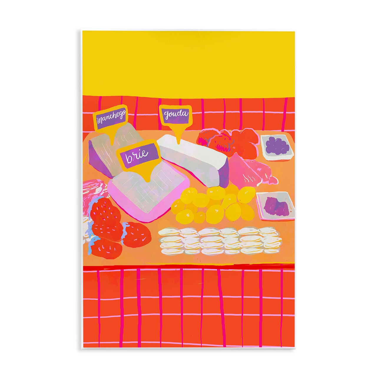 Stupell Industries Assorted Cheese Arrangement Wall Plaque By Dina Riddle